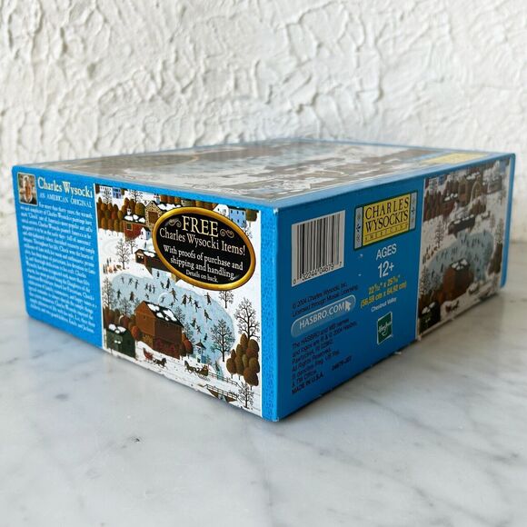 Charles Wysocki Chestnut Valley Winter Ice Skaters 1000 Piece Puzzle - Complete - Picture 5 of 7